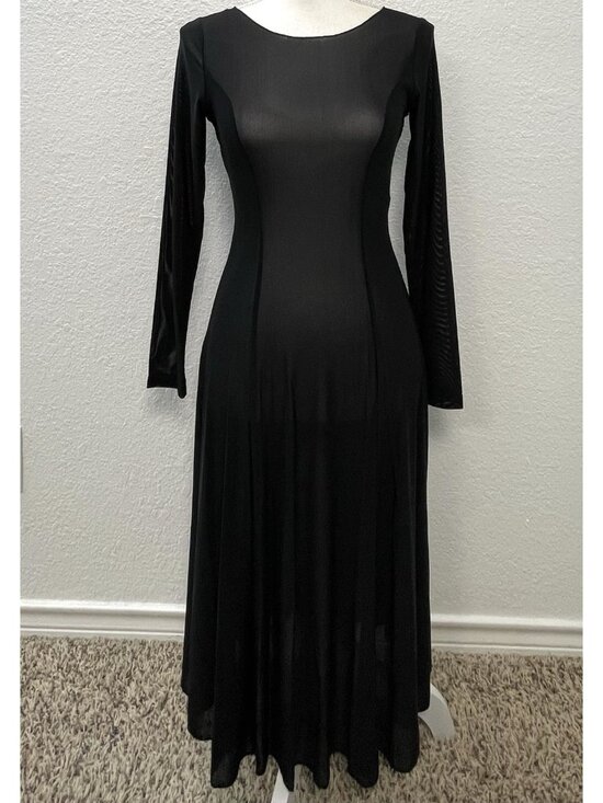Move Dance Dresses & Skirts - MOVE DANCE Womens LARGE Black Dione Long Sleeve Lyrical Dress Costume EUC